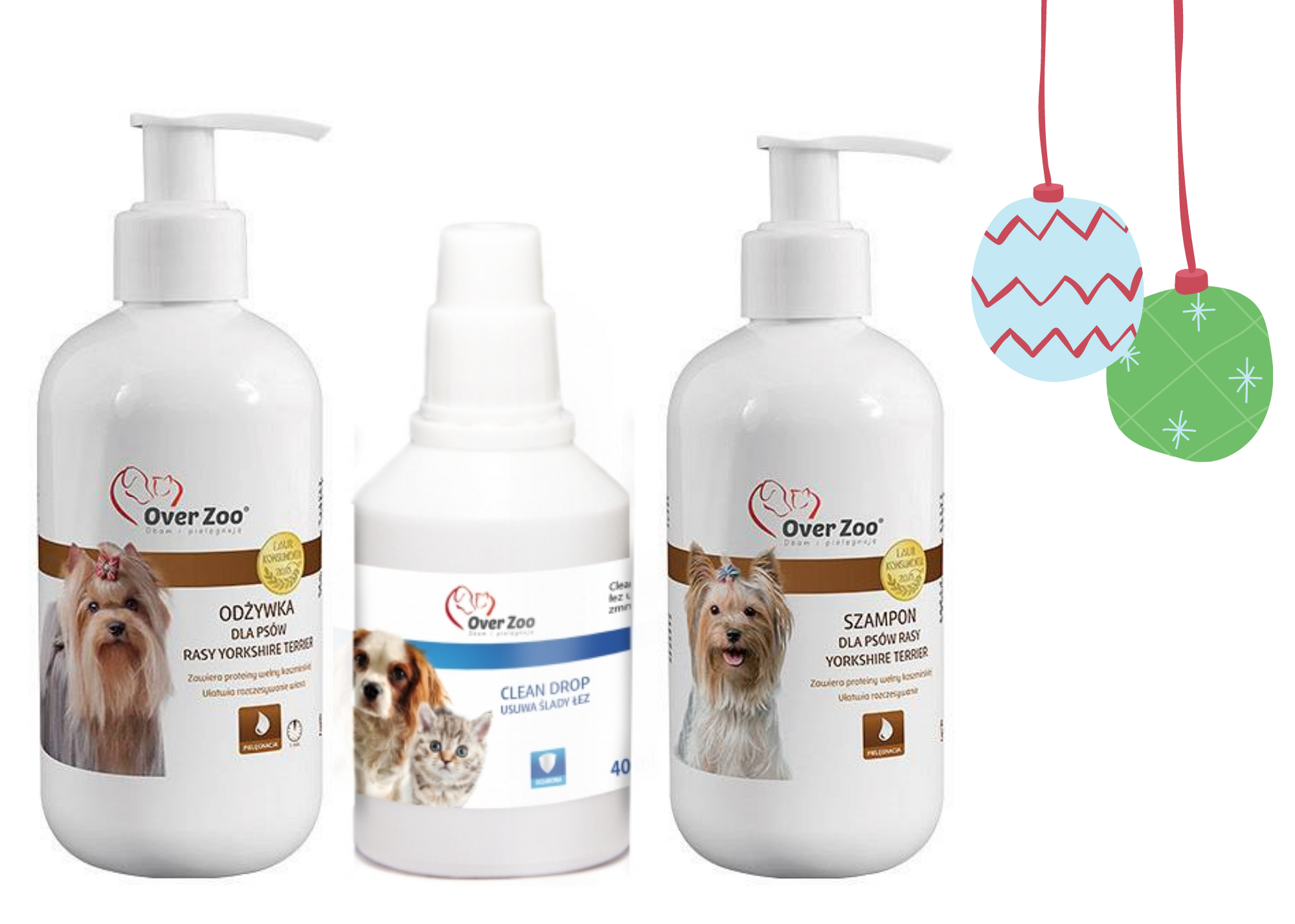 WEIHNACHTSSET FÜR YORKSHIRE TERRIER HUNDE + CLEAN DROP - OVERZOO