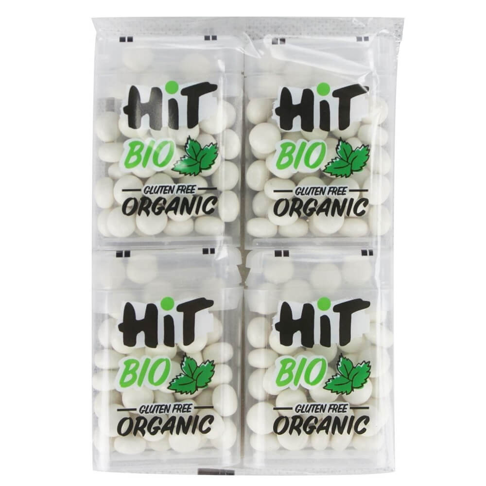 เม็ดมินต์รสชาติบริสุทธิ์ปลอดกลูเตน ออร์แกนิก 4 x 15 กรัม - HIT