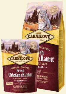 CAT FRESH CHICKEN & RABBIT GOURMAND FÜR ERWACHSENE 400g - CARNILOVE