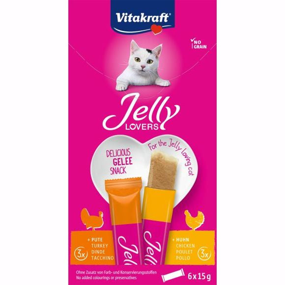 JELLY LOVERS Huhn/Truthahn 6x15g/KATZE - VITAKRAFT