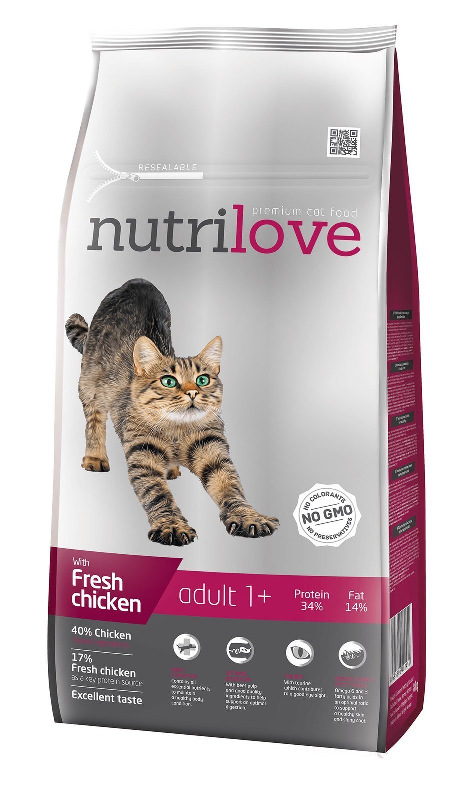 Premium ADULT Katze mit frischem Huhn 8kg [11462] - NUTRILOVE