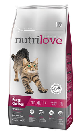 Premium ADULT Katze mit frischem Huhn 8kg [11462] - NUTRILOVE