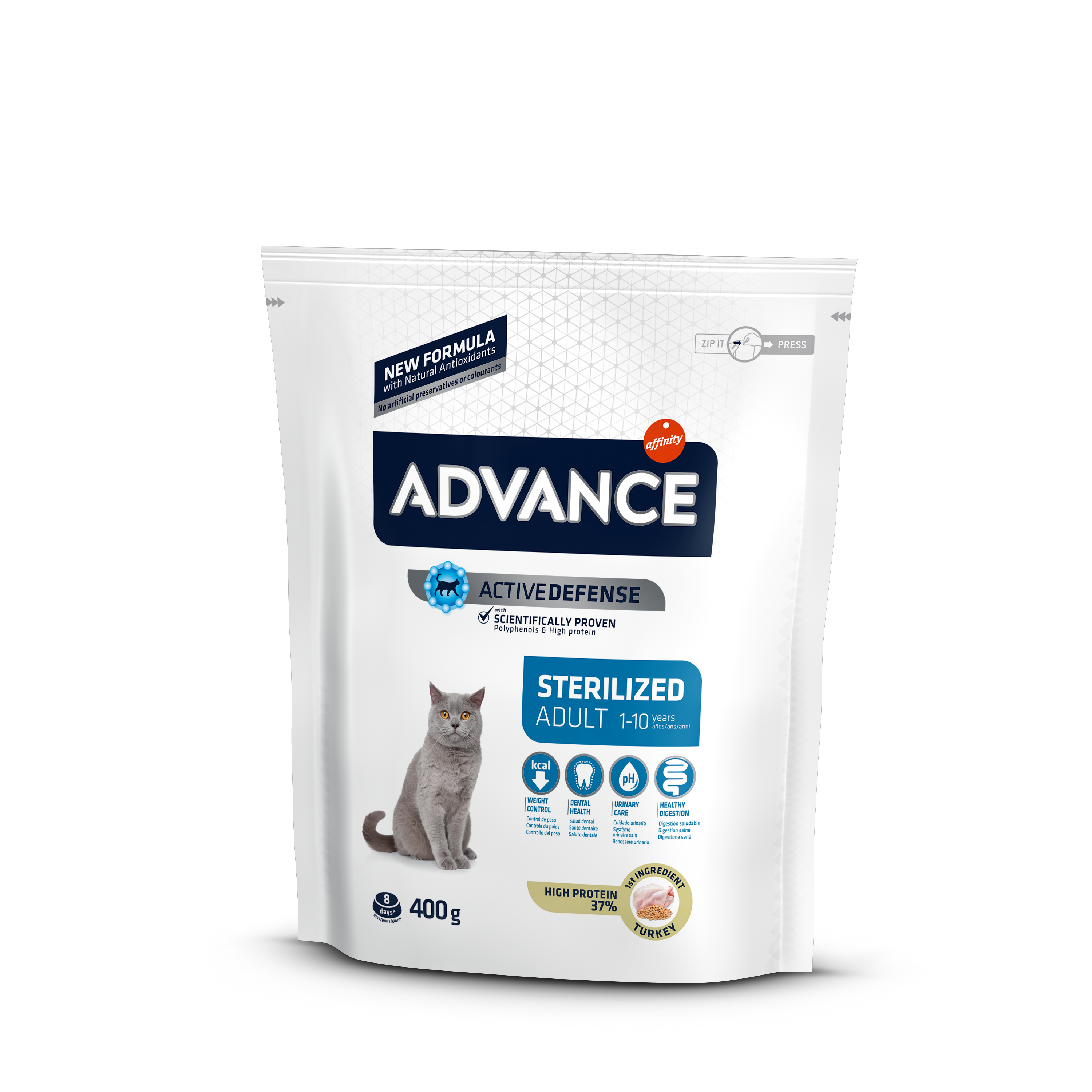 Sterilized Turkey Trockenfutter mit Truthahn für sterilisierte Katzen 400g [922227] - ADVANCE