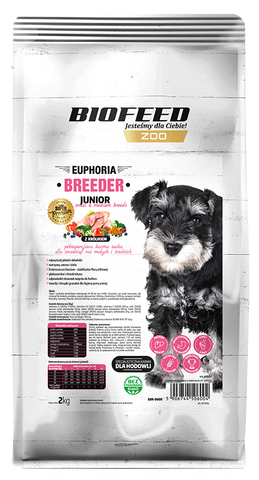 EUPHORIA BREEDER JUNIOR Small & Medium für Welpen kleiner und mittlerer Rassen mit Kaninchen 2kg - BIOFEED