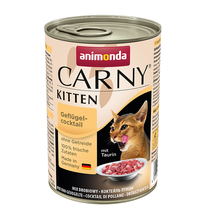 Carny Kitten Dose mit einer Mischung aus Geflügelfleisch 400g - ANIMONDA