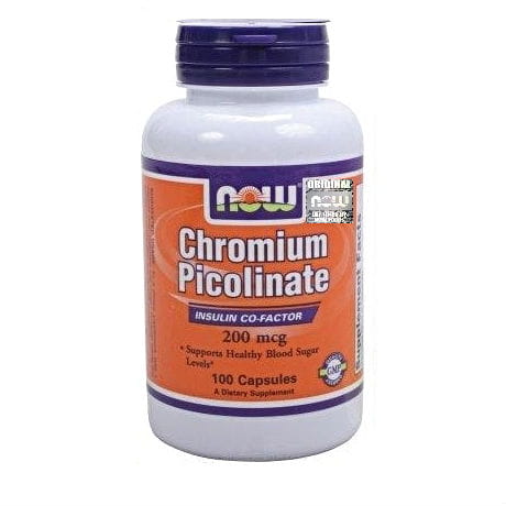 Cromo 200 mcg Cromopicolinato 100 Cápsulas NOW FOODS