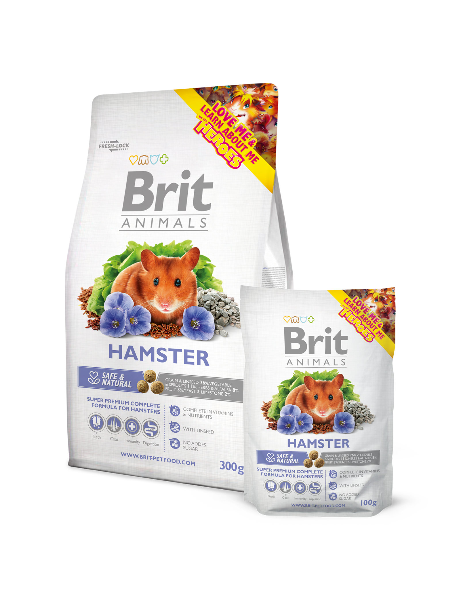 TIERE HAMSTER KOMPLETT 100 g - BRIT