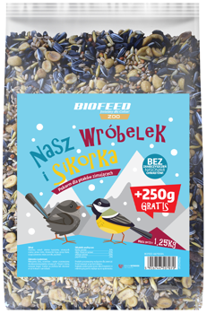 Unser Spatzen- und Meisenfutter für Überwinterungsvögel 1,25kg - BIOFEED