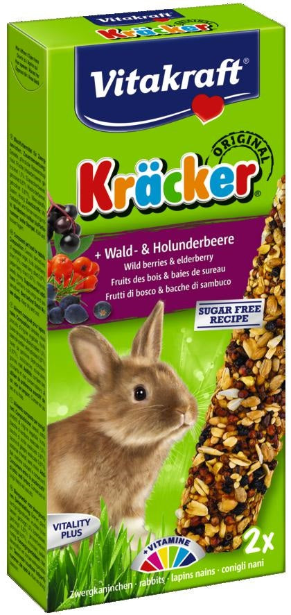 KRACKER Hintern für Kaninchen, Waldfrüchte und Schwarzer Flieder 2St - VITAKRAFT