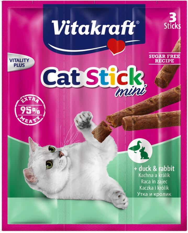 CAT STICK MINI Leckerchen für Katzen mit Ente und Kaninchen 3 Stk. - VITAKRAFT