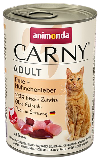 Carny Adult Truthahn und Hühnerleber in Dosen 400 g - ANIMONDA