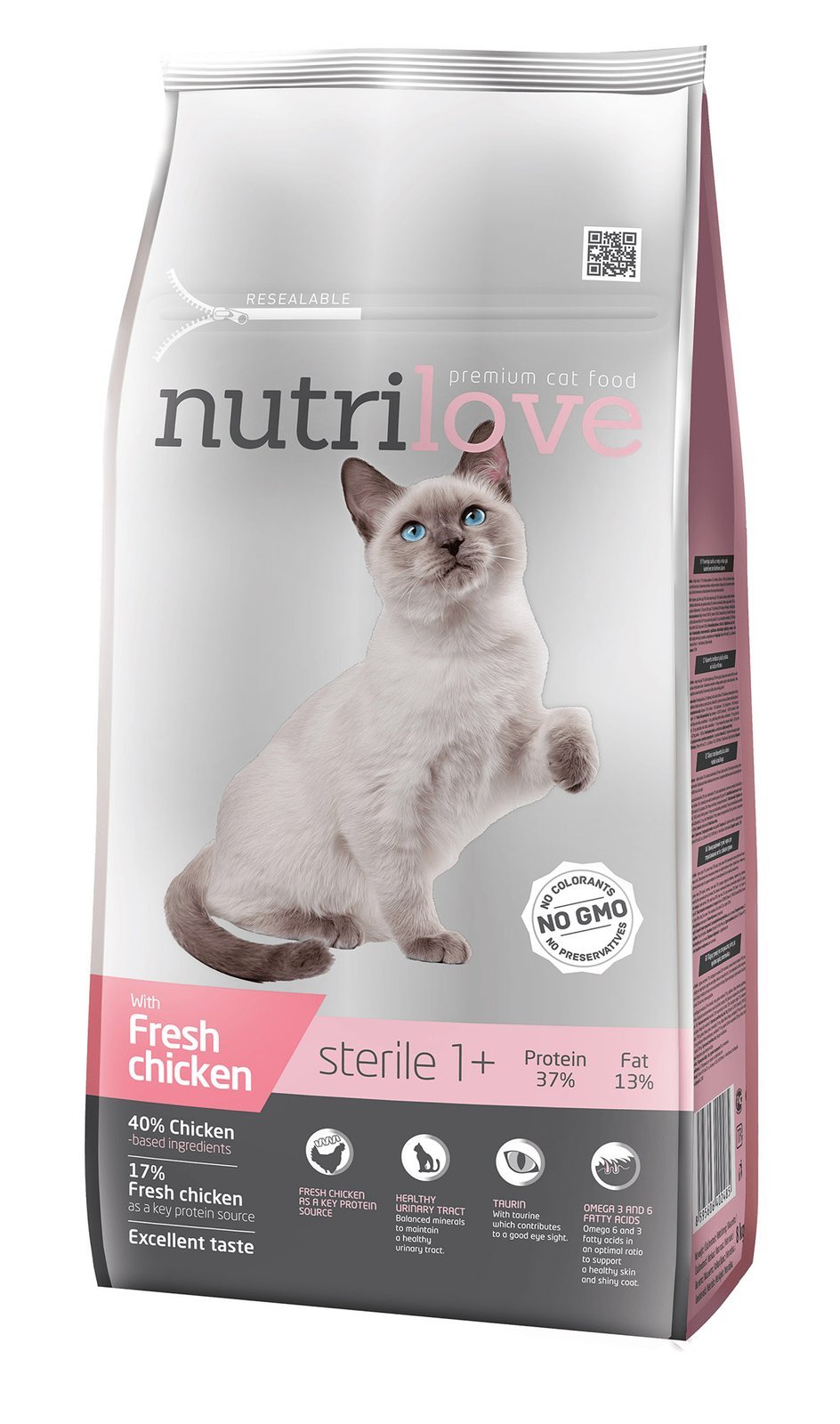 Premium für Katzen STERIL mit frischem Huhn 7kg [11465] - NUTRILOVE