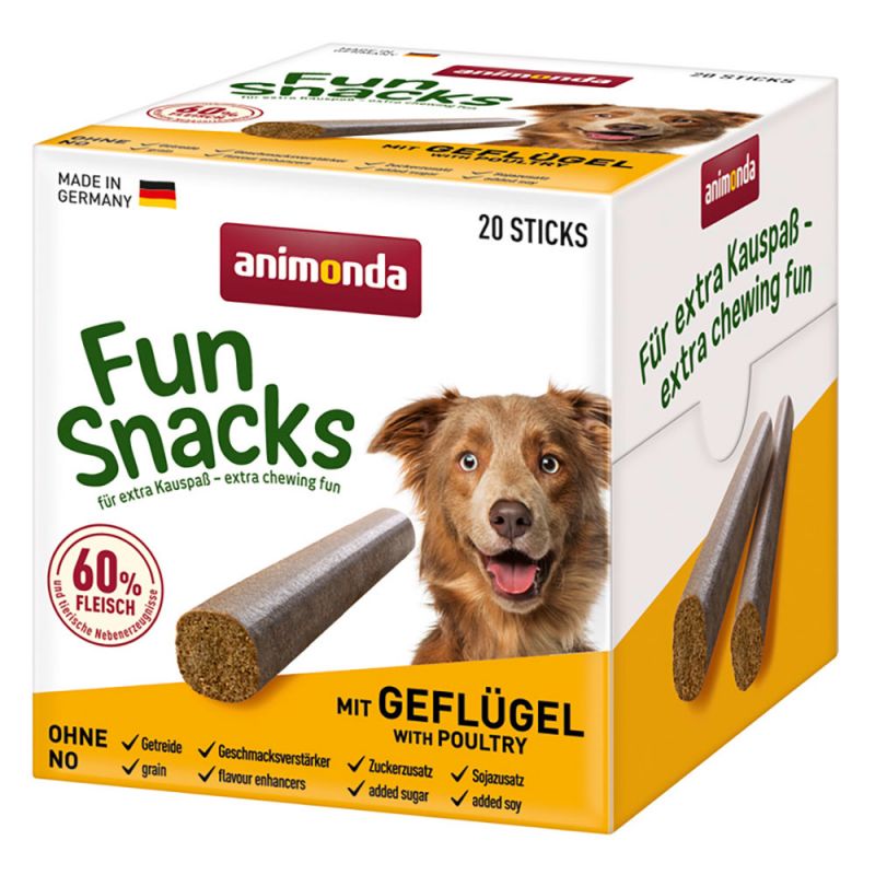 Fun Snacks mit Geflügelsticks (20 Stück) - ANIMONDA