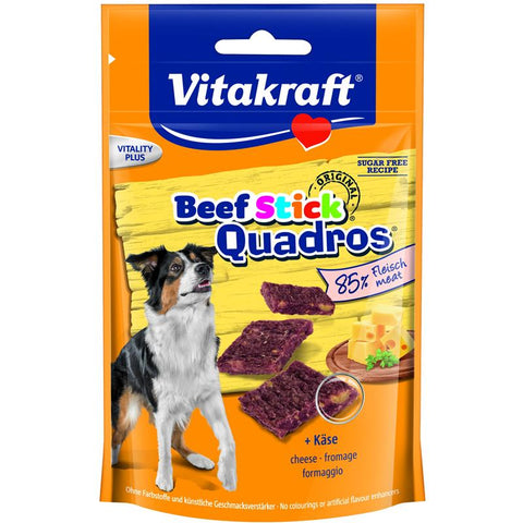 BEEF STICK QUADROS Leckerli mit Käse für Hunde 70g - VITAKRAFT