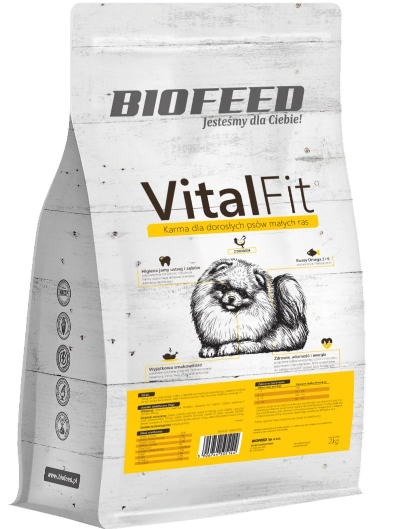 VITALFIT für ausgewachsene Hunde kleiner Rassen mit Geflügel 2kg - BIOFEED