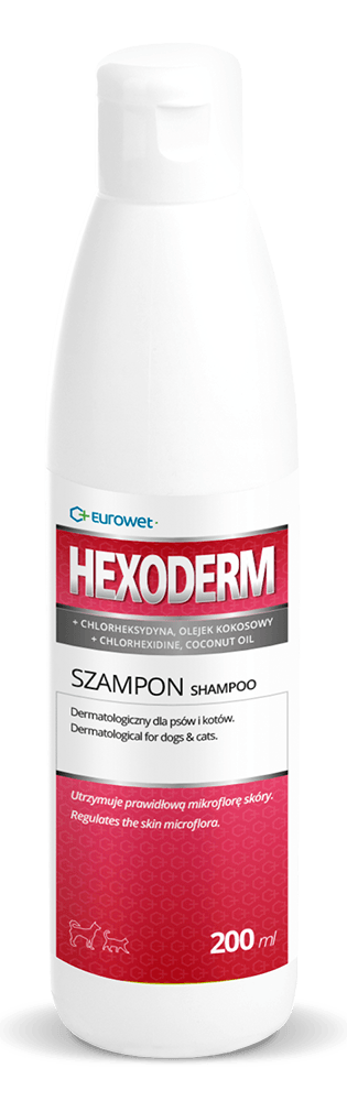 Hexoderm - Dermatologisches Shampoo für Hunde und Katzen 200ml - EUROWET