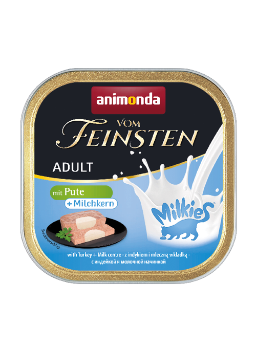 Vom Feinsten Adult Schale mit Puten- und Milchfüllung 100g - ANIMONDA