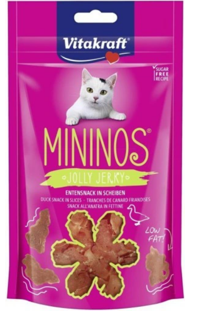 MININOS JOLLY JERKY Katzensnack mit Ente 40g - VITAKRAFT