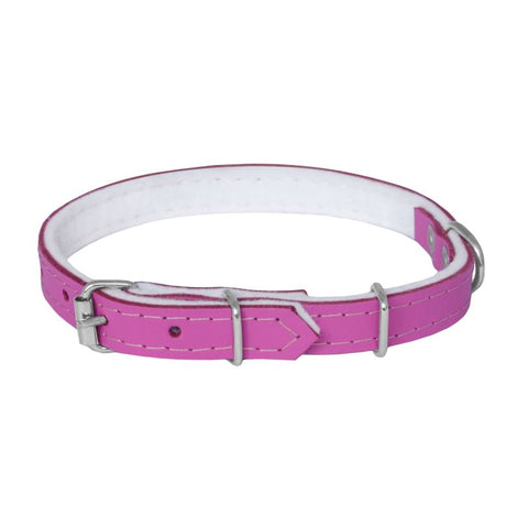 Lederhalsband - 12-35cm Rosa - CHABA