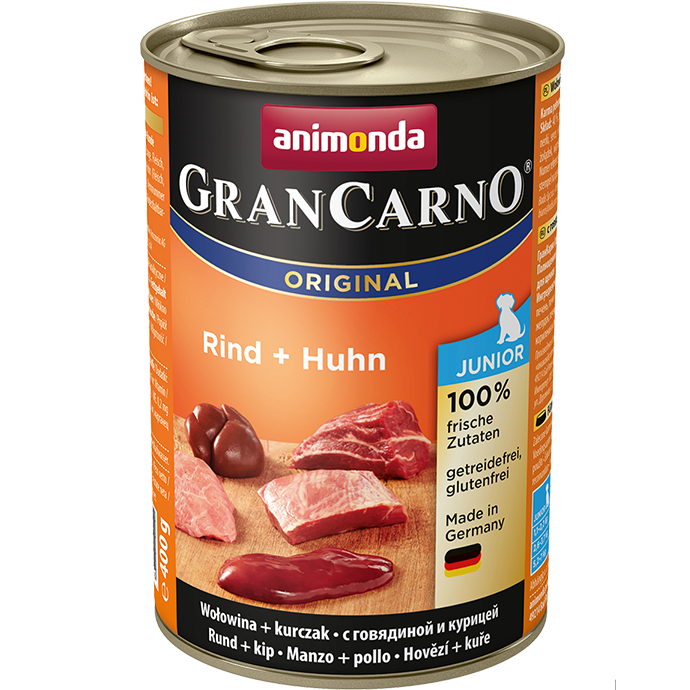 GranCarno Original Junior Dose Rind und Huhn 400g - ANIMONDA