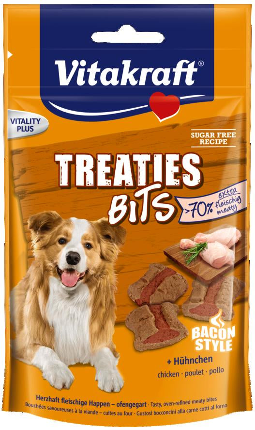 TREATIES BITS Hundesnack mit Huhn 120g + 20% gratis - VITAKRAFT