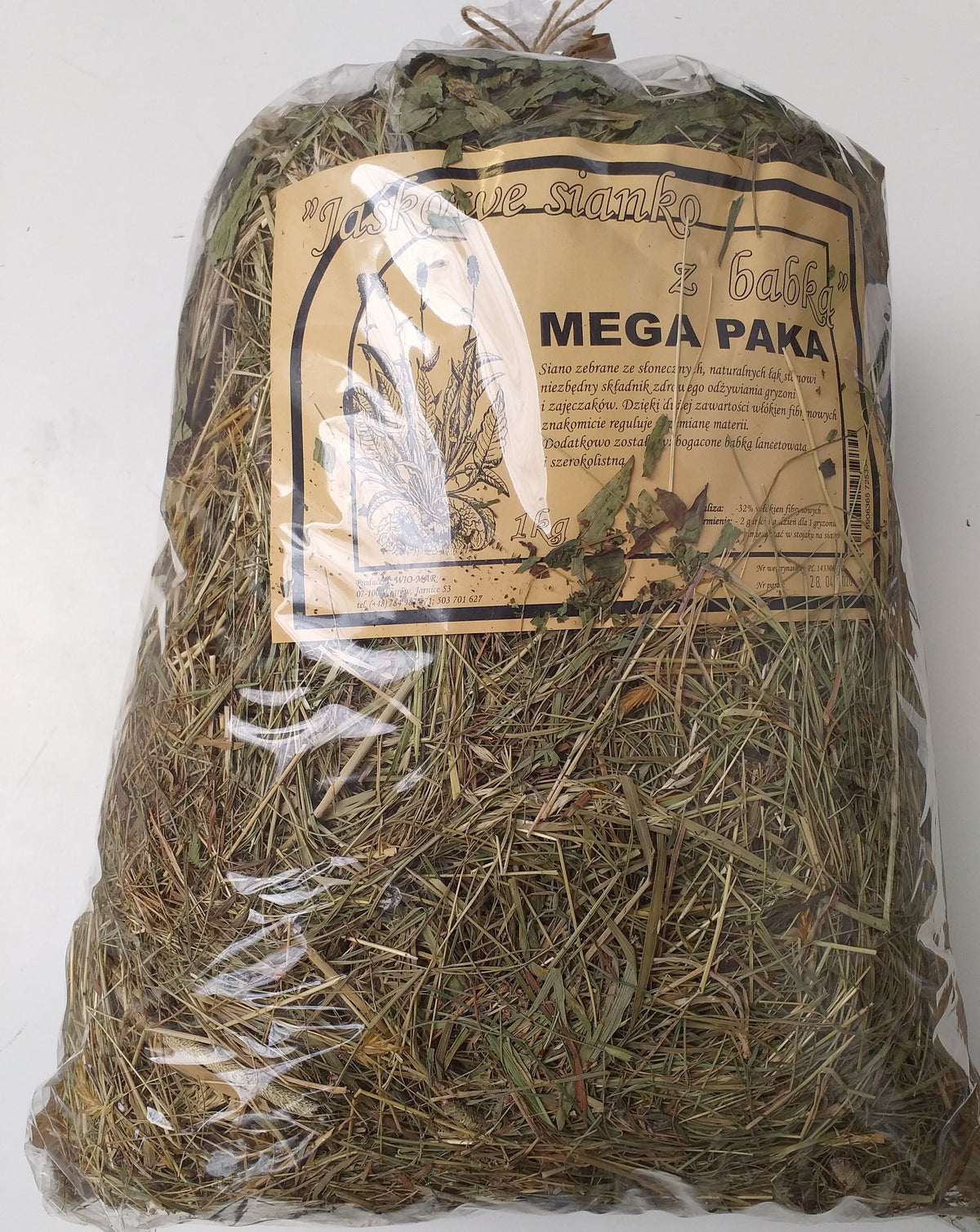 Jaśkowe Heu mit Erdbeerblatt Mega Paka 1kg - WIO-MAR