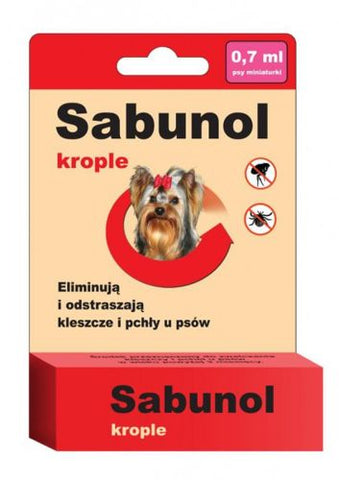 Tropfen gegen Flöhe und Zecken für Yorkies 0,7 ml - SABUNOL