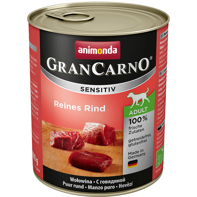 GranCarno Sensitive Adult Dose reines Rindfleisch 800 g - RÜCKTRITT - ANIMONDA