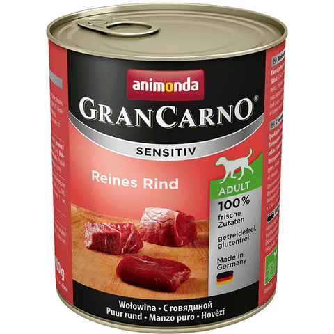 GranCarno Sensitive Adult Dose reines Rindfleisch 800 g - RÜCKTRITT - ANIMONDA