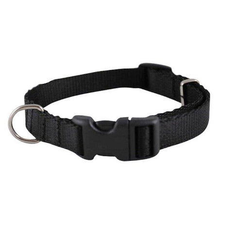 Glattes verstellbares Halsband 25 - schwarz - CHABA