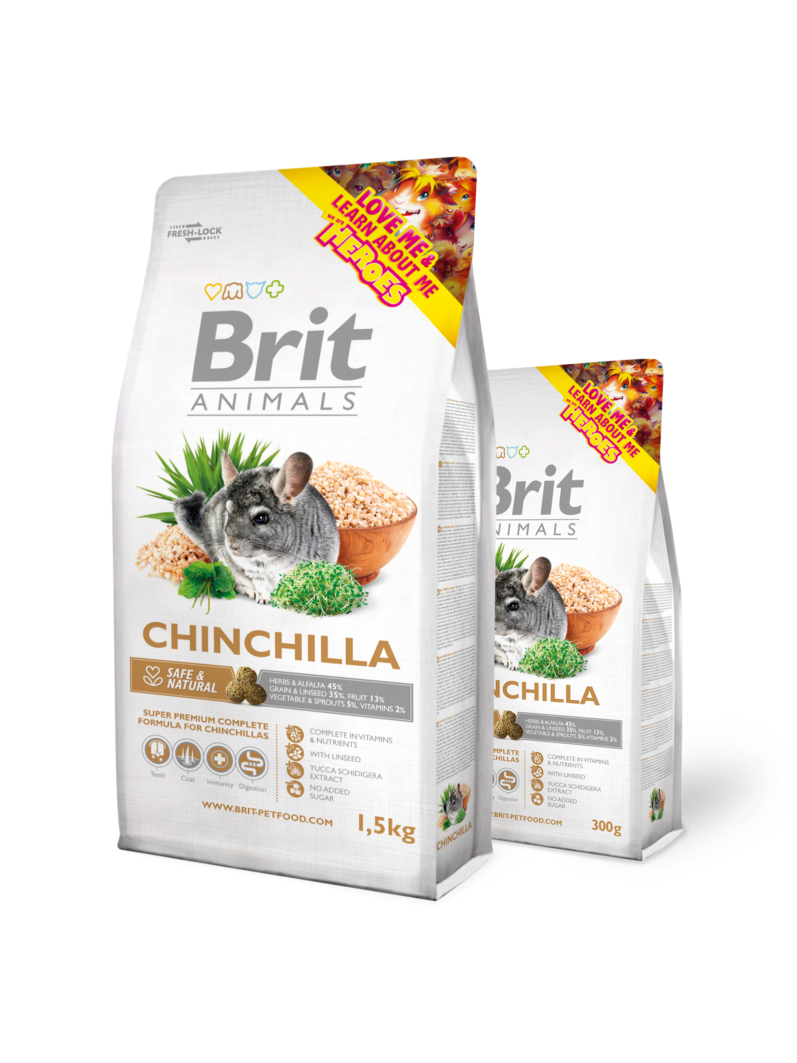 TIERE CHINCHILA KOMPLETT 300 g - BRIT