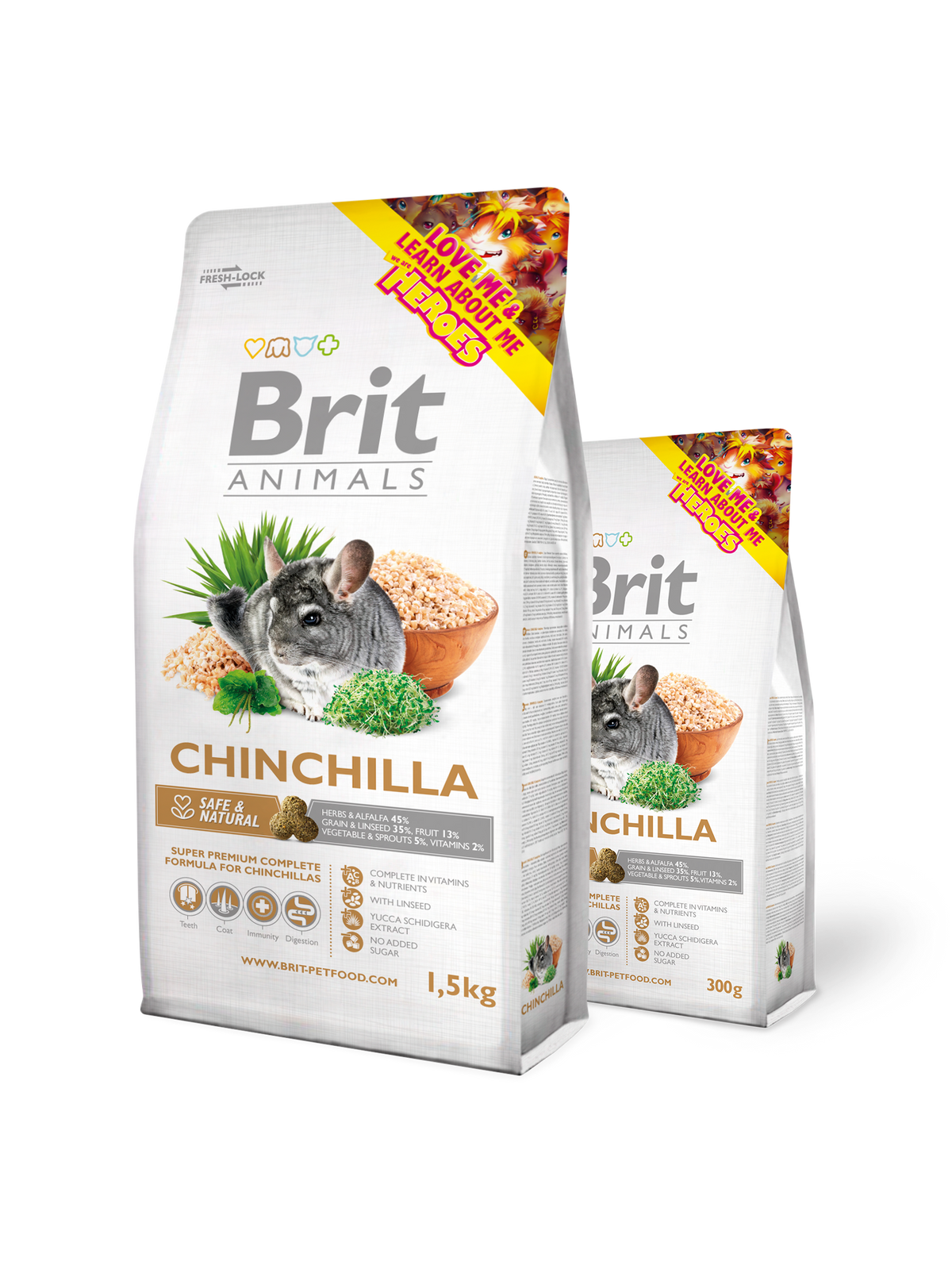 TIERE CHINCHILA KOMPLETT 300 g - BRIT