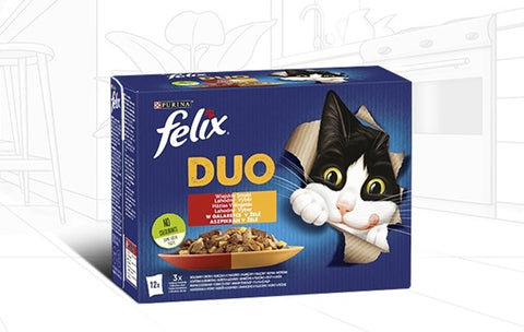 FANTASTIC DUO Country Flavours Sachet für Katze in Gelee (12x85g) - FELIX