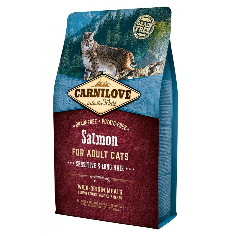 KATZE LACHS SENSITIVE & LANGHAAR 2kg - CARNILOVE