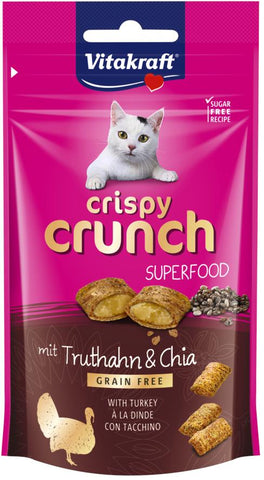 CRISPY CRUNCH Katzenleckerli, Truthahn und Chia 60 g - VITAKRAFT