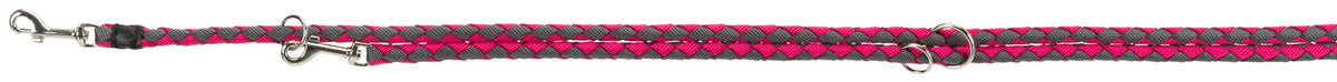 Verstellbare Leine Cavo, S–M: 2,00 m/o 12,00 mm, fuchsia-graphit [TX-143511] - TRIXIE