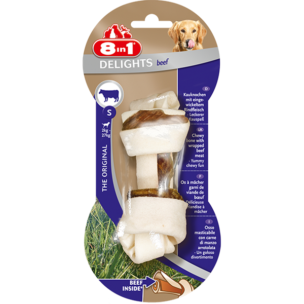 Delights Beef Bones S Treat [T108764] 1pc - 8IN1