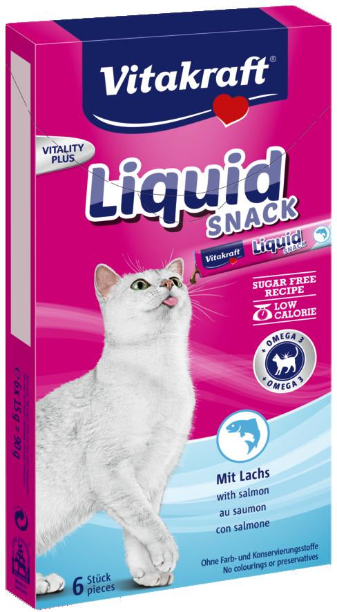 CAT LIQUID SNACK 6 St. + 2 St. gratis Lachs/Omega3 d/Katze - VITAKRAFT