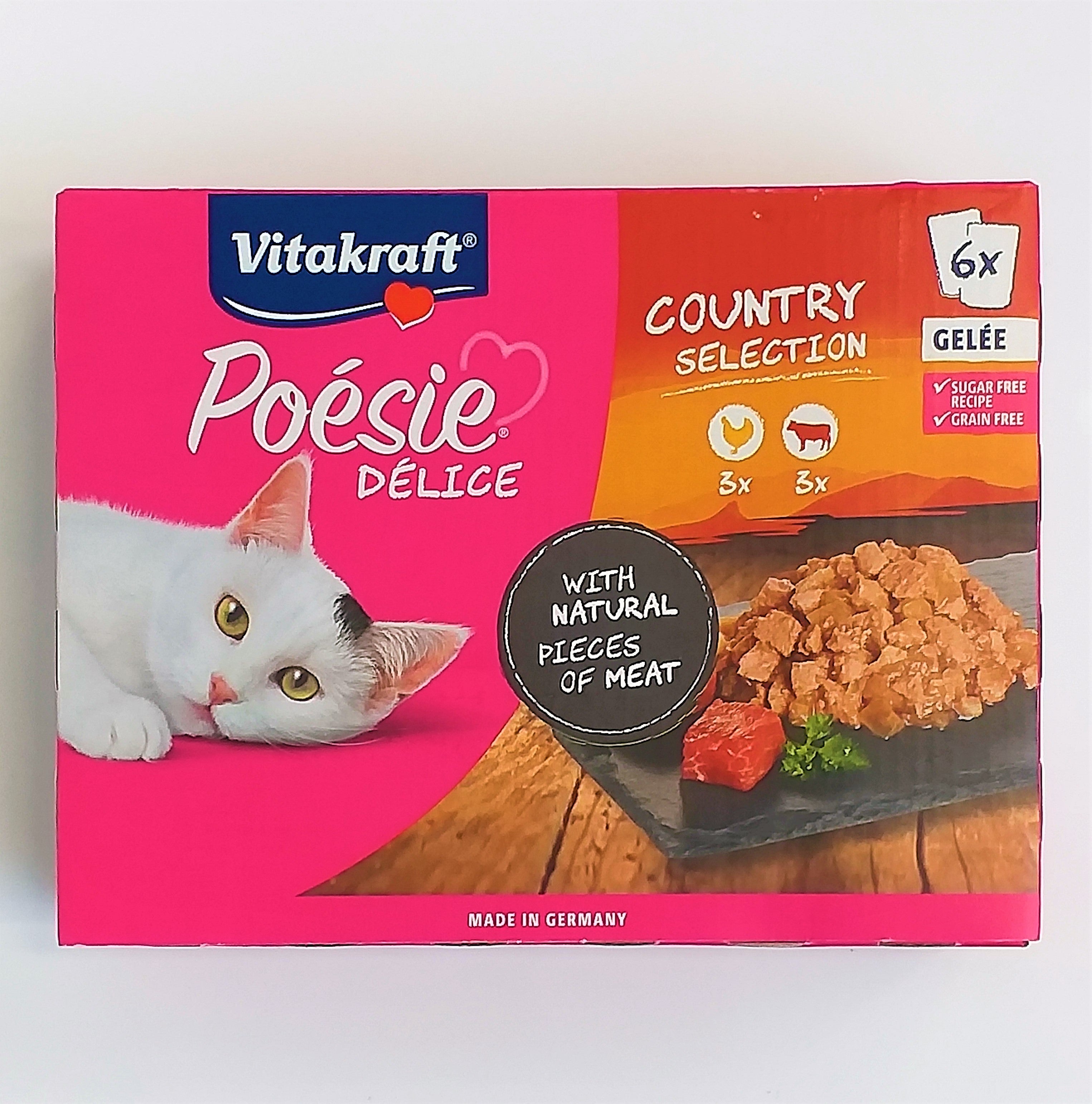 POESIE DELICE GELEE MULTIPAK mit Fleisch für Katzen 6x85g - VITAKRAFT