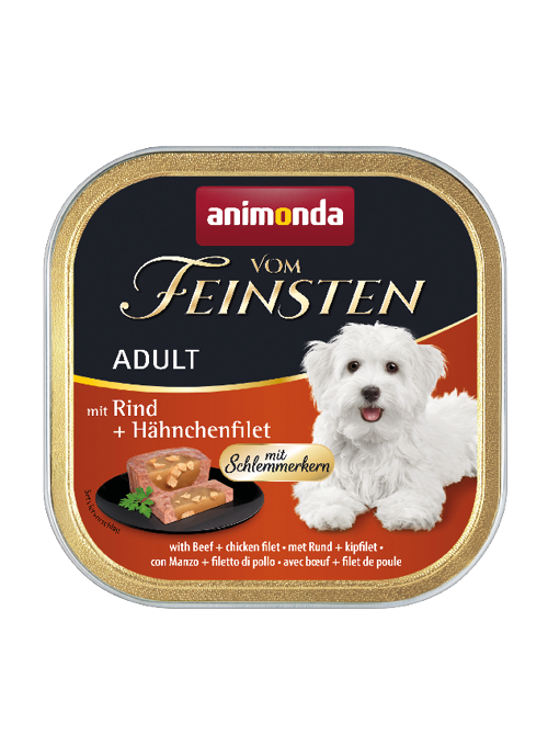 Vom Feinsten Gourmet Center Rinder- und Hähnchenbrustfilet 150g - ANIMONDA