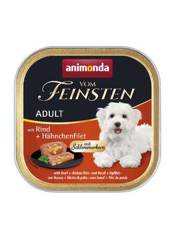 Vom Feinsten Gourmet Center Rinder- und Hähnchenbrustfilet 150g - ANIMONDA