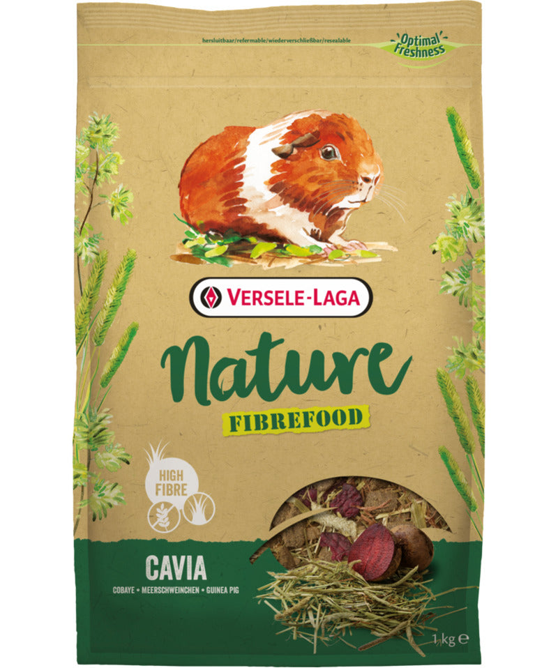 Cavia Nature Faserfutter 1kg - LEICHT/EMPFINDLICH für Meerschweinchen [461429] - VERSELE LAGA
