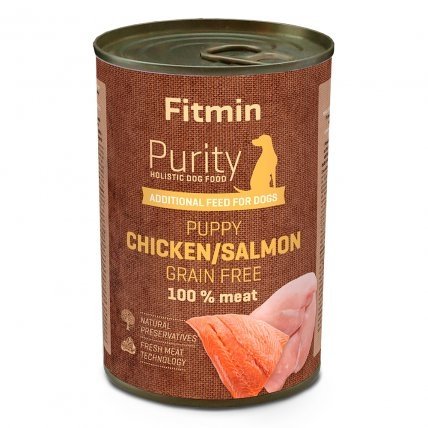 Hund Reinheitsdose Welpenlachs mit Huhn 400g - FITMIN