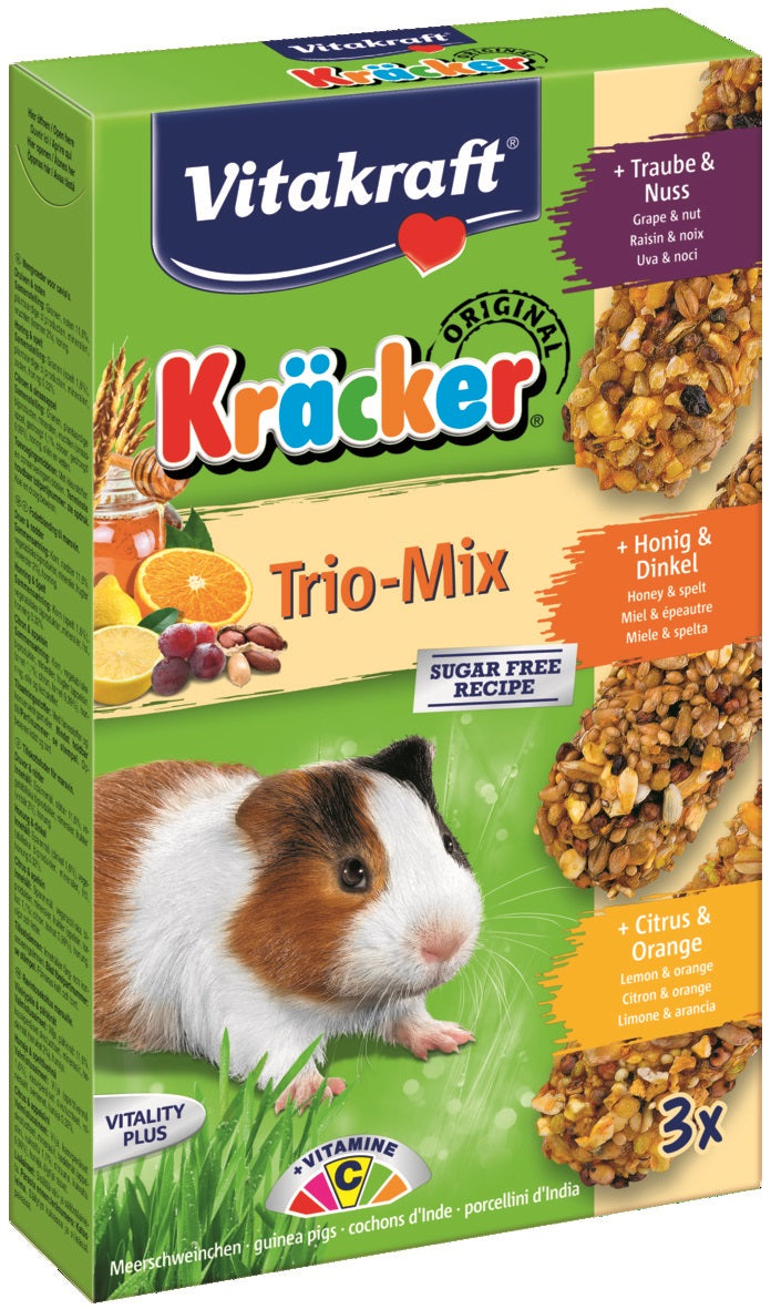 KRACKER Butt für Meerschweinchen Nüsse, Honig und Zitrus 3 St - VITAKRAFT