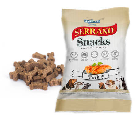 Snack für Hunde mit Truthahn 100g - SERRANO