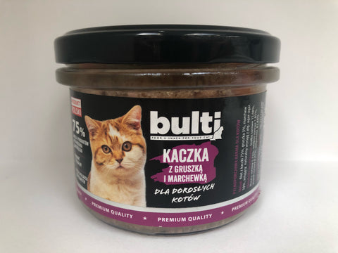 Entenauflauf mit aromatischer Birne und Karotte für ausgewachsene Katzen - BULT