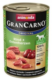 GranCarno Original Adult Rinder- und Entenherz in Dosen 400g - ANIMONDA