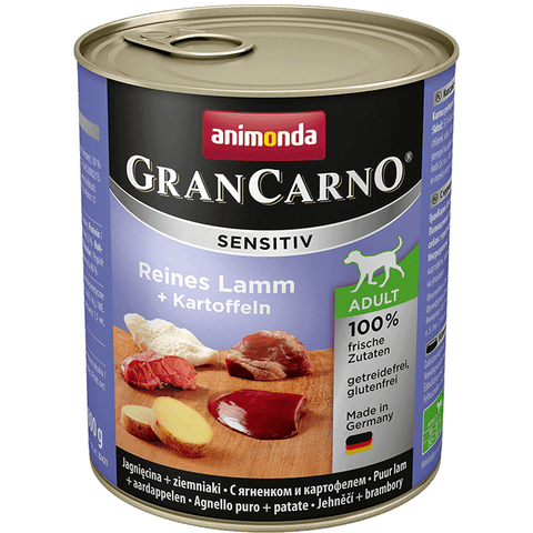 GranCarno Sensitive Adult reine Lammkartoffel aus der Dose 800 g - ANIMONDA