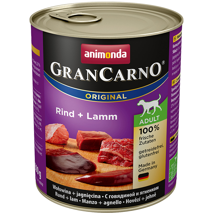 GranCarno Original Adult Rind Lamm in Dose 800g - ANIMONDA