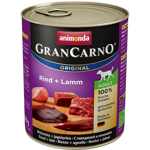 GranCarno Original Adult Rind Lamm in Dose 800g - ANIMONDA